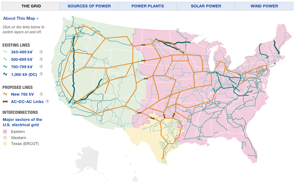 us electric grid existing and proposed transmission lines
