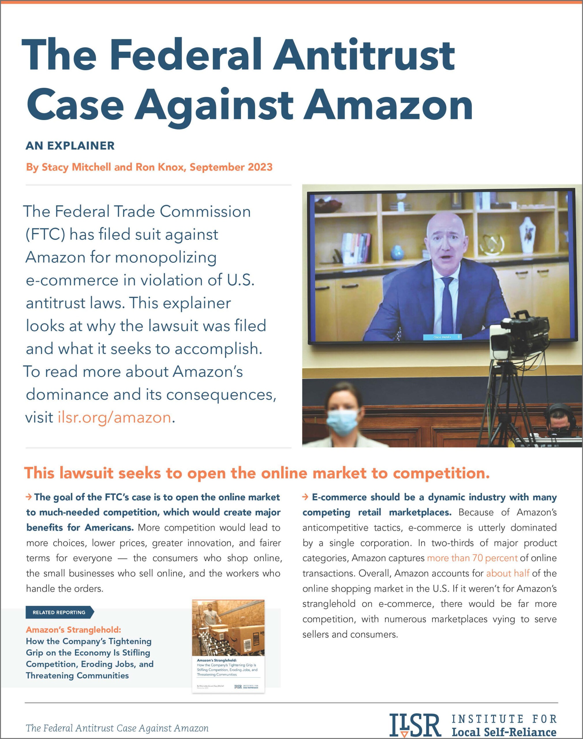 The Federal Antitrust Case Against Amazon An Explainer Institute for
