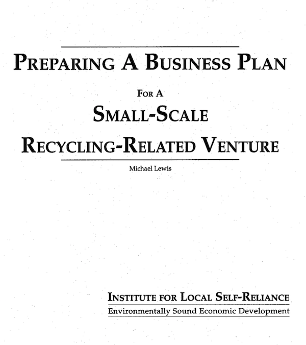 wood recycling business plan