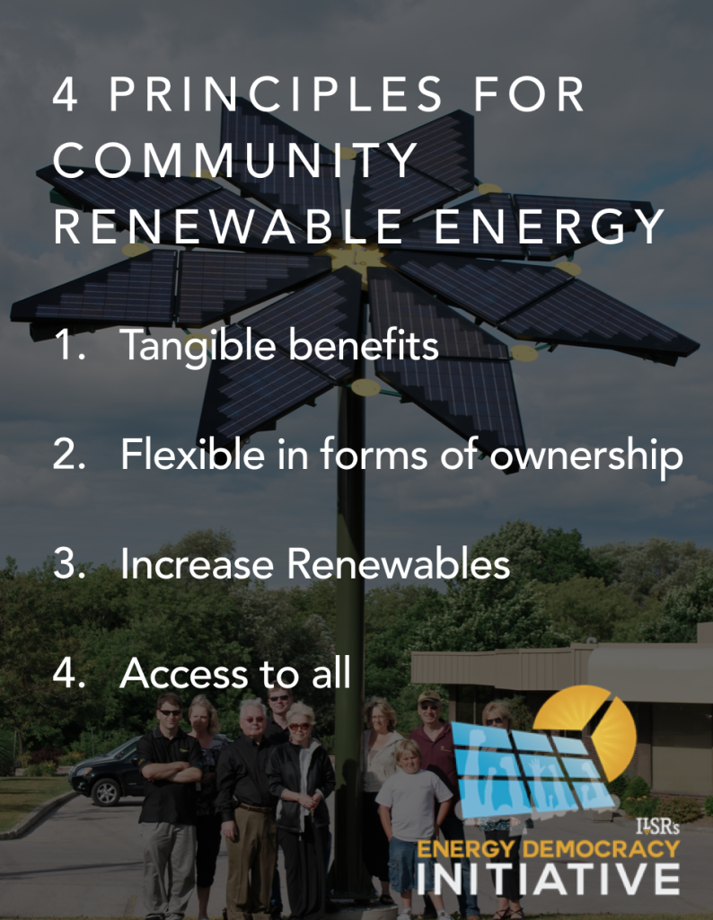 4 principles for community renewable energy