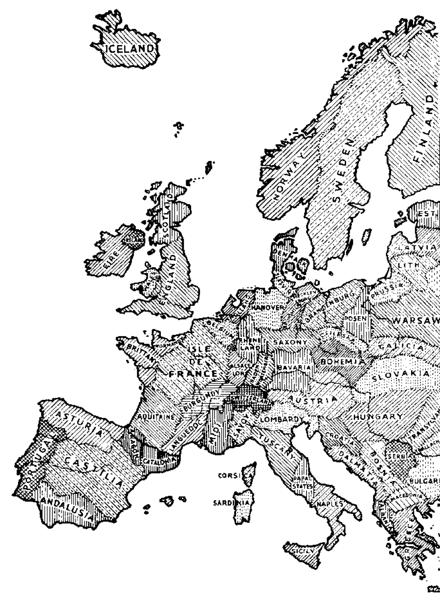 European map of nations