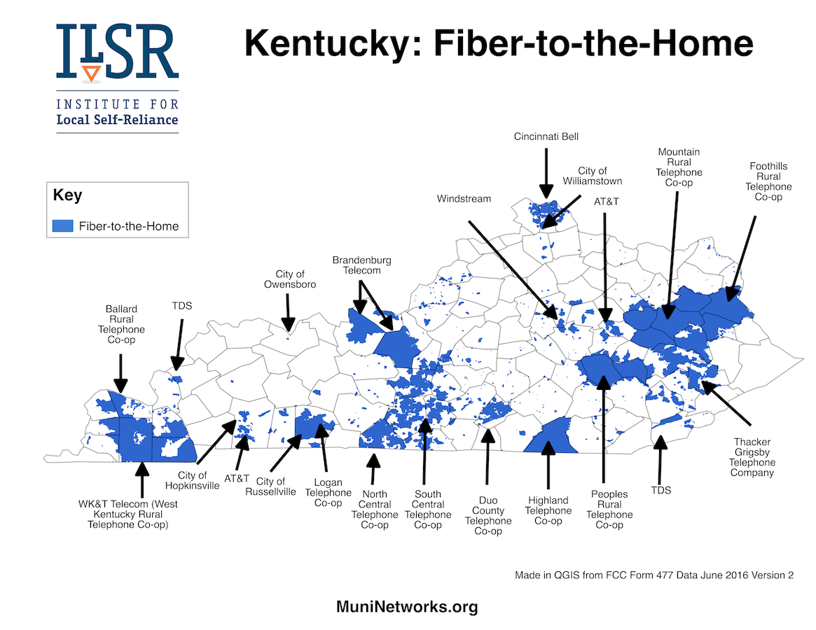 Comprehensive FibertotheHome Map of Kentucky, New Resource