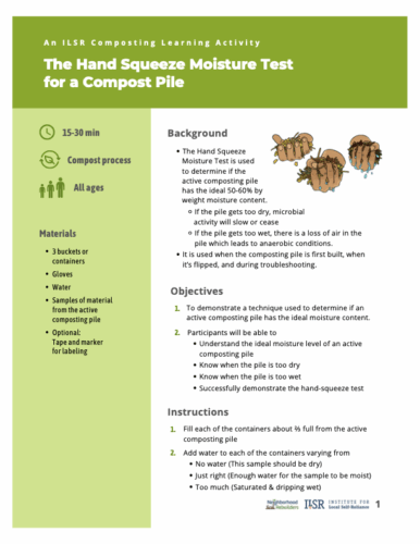 Composting Learning Activities | Composting for Community