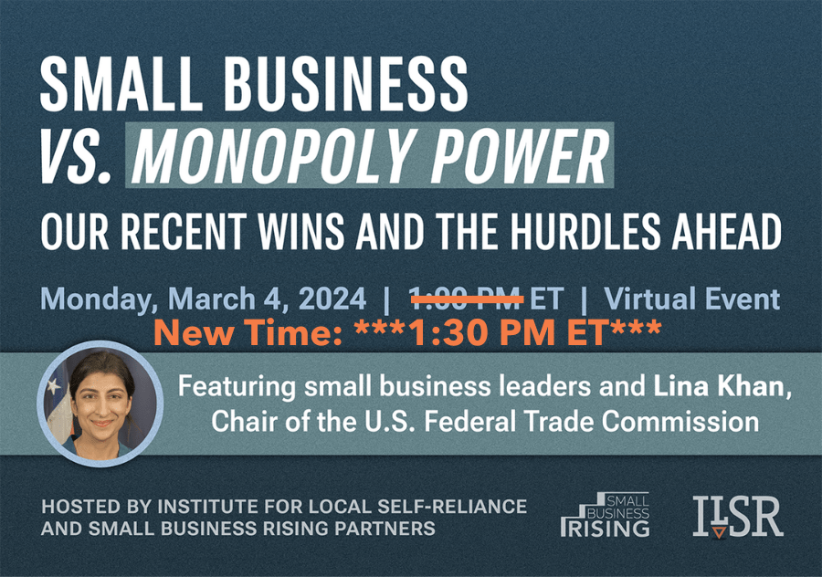 Small Business vs. Monopoly Power: A Virtual Town Hall - Institute for ...