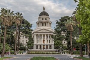 Front of California Capitol Building in Sacramento 
