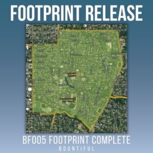 A map that shows the fiber network footprint in the city of Bountiful