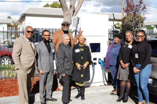Electric vehicle charging stations developed as a collaboration between Green the Church RED and Green the Church DC.