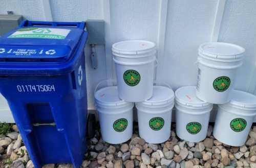 Carter’s Compost collection buckets. Credit: Carter’s Compost