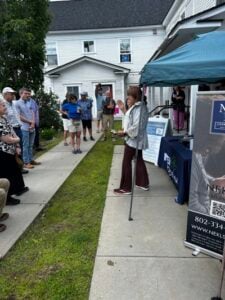 VCCB Executive Director Christine Hallquist speaks to crowd at tech center opening