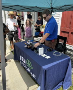 Fiber splice demo at tech hub grand opening